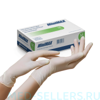 Перчатки латексные, MiniMAX, опудренные, M (50 пар)