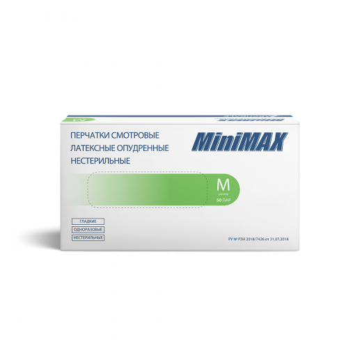 perchatki_lateksnye_minimax_opudrennye_m_50_par - фото товара
