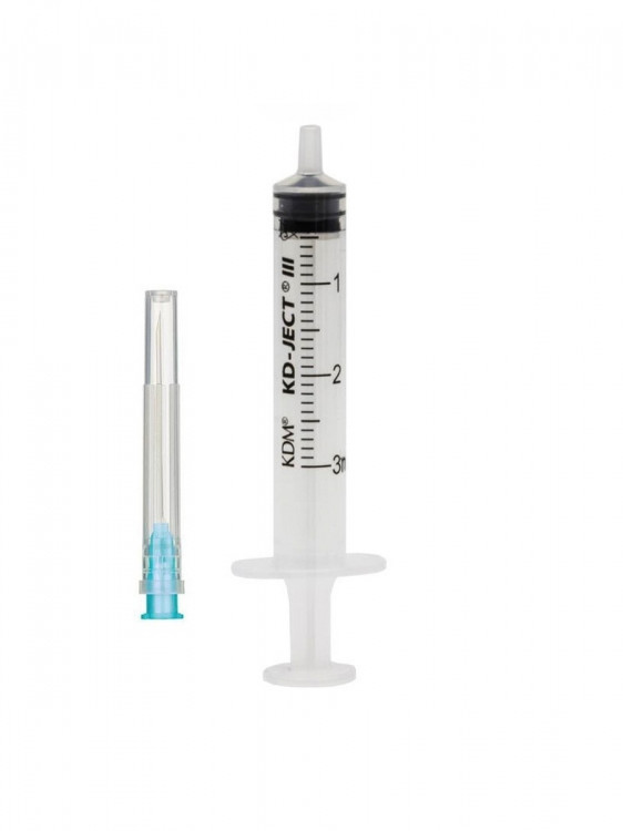 Шприц KD-JECT III 2мл, 3х - компонентный, с иглой р-р 23G 0,6 х 30