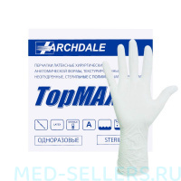 Перчатки латексные, TopMAX, стерильные, хирургические, 6,0 (50 пар)