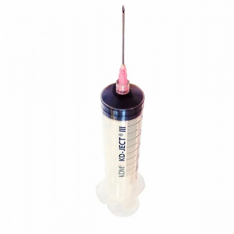Шприц 50мл. KD-JECT III LUER LOCK, 3х - компонентный, с иглой р-р 18G 1,2 х 40 