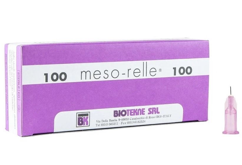 Игла для мезотерапии Meso-relle 32G 0.23x4 мм (100 штук в упаковке)