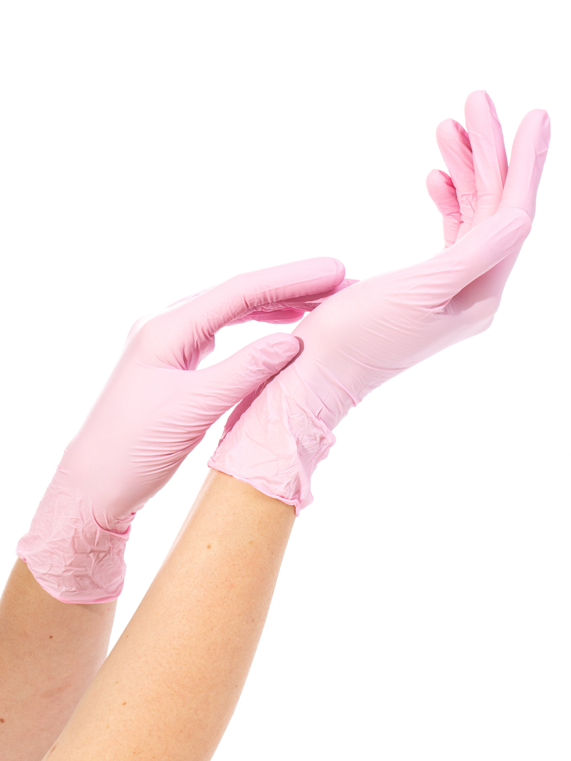 Перчатки нитриловые, NitriMAX, розовые, 3,8 гр, L (50 пар)