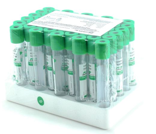 Пробирки IMPROVACUTER для исследования плазмы с натрий-гепарином и гелем 9мл., 16х100мм. (50 шт)