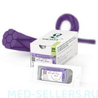 ПГА ЛИНТЕКС USP 0 (METRIC 3,5), 75 см., с иглой КОЛЮЩАЯ 1/2 HR-30 мм., (в упаковке 20 шт.)