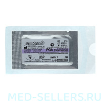 ПГА (полигликолид), USP 3/0 (METRIC 2), 75см., с иглой 1/2 РЕЖУЩАЯ 26мм., ФУТБЕРГ