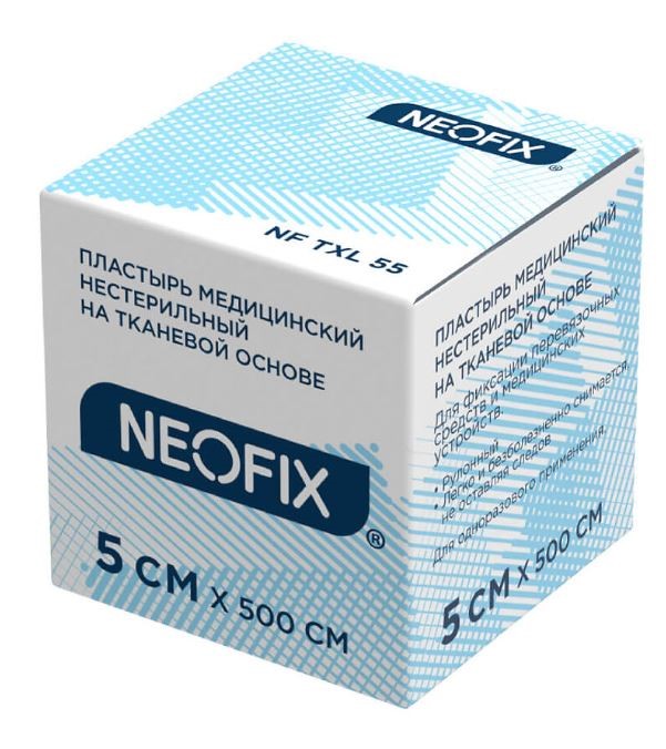 Лейкопластырь NEOFIX TXL на ТКАНЕВОЙ основе в катушке 5см. х 500см.