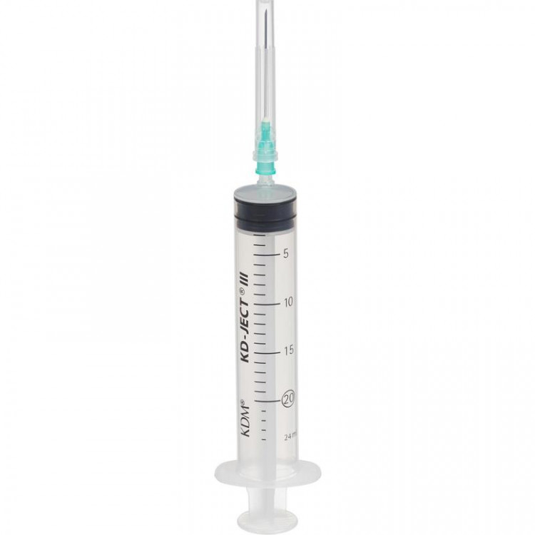 Шприц KD-JECT III 20мл, 3х - компонентный, с иглой р-р 21G 0,8 х 40